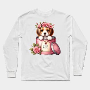 Valentine Beagle Dog For You Long Sleeve T-Shirt